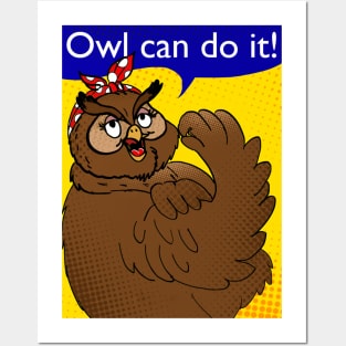 Owl can do it Posters and Art